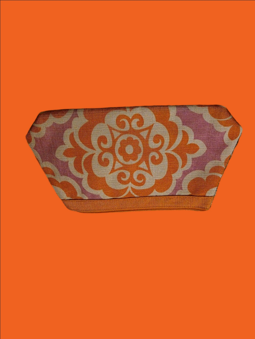 4/$67 Deal! Clinique Orange Floral Cosmetic Bag